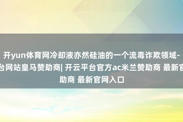开yun体育网冷却液亦然硅油的一个流毒诈欺领域-开云平台网站皇马赞助商| 开云平台官方ac米兰赞助商 最新官网入口
